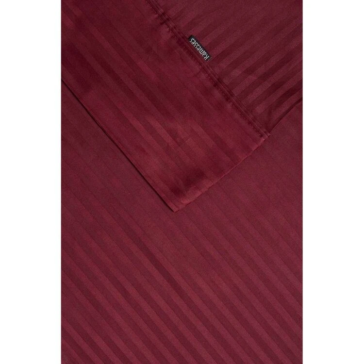 Ramesses 1000 Thread Count Stripe Pima Cotton Sheet Set Burgundy 1 Ramesses 1000 Thread Count Stripe Pima Cotton Sheet Set Burgundy