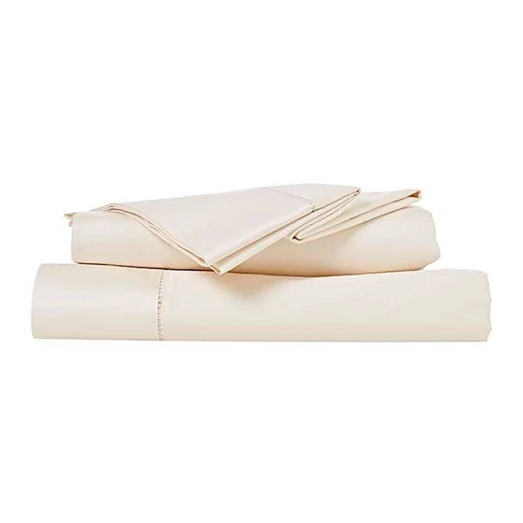 Ramesses 800 Thread Count Cotton Sateen Sheet Set Queen Bed Cream Queen 2 Ramesses 800 Thread Count Cotton Sateen Sheet Set Queen Bed Cream Queen - Image 2