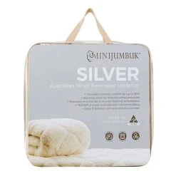 Mini Jumbuk MiniJumbuk Silver 750 GSM Australian Wool Underlay White