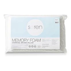 Soren Charcoal Infused Memory Foam Pillow White Standard