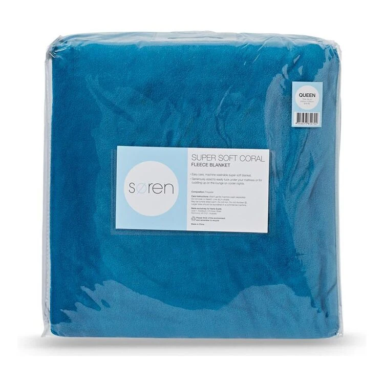 Soren Super Soft Blanket Blue 1 Soren Super Soft Blanket Blue