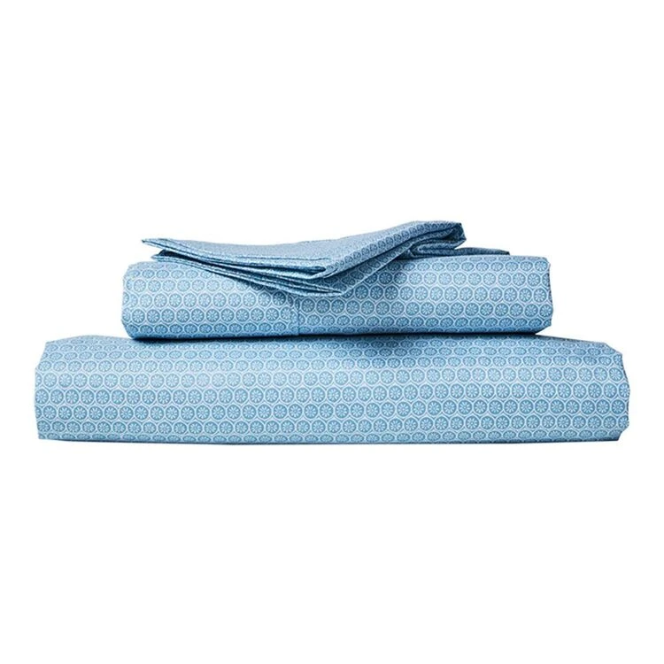 The Big Sleep Daisy Printed Microfibre Sheet Set Blue 2 The Big Sleep Daisy Printed Microfibre Sheet Set Blue - Image 2