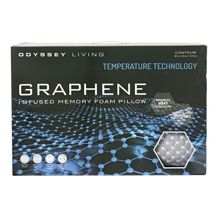 Odyssey Living Graphene Infused Memory Foam Pillow Contour Standard 2 Odyssey Living Graphene Infused Memory Foam Pillow Contour Standard - Image 2