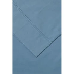 Dri Glo 400 Thread Count Cotton Sateen Sheet Set Queen Bed Blue Fog Queen