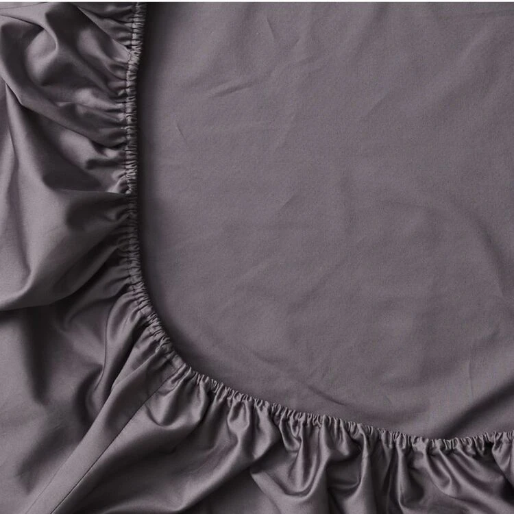 Elysian 500 Thread Count Egyptian Cotton Fitted Sheet Charcoal 1 Elysian 500 Thread Count Egyptian Cotton Fitted Sheet Charcoal