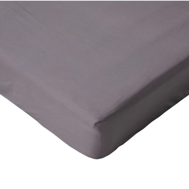 Elysian 500 Thread Count Egyptian Cotton Fitted Sheet Charcoal 2 Elysian 500 Thread Count Egyptian Cotton Fitted Sheet Charcoal - Image 2
