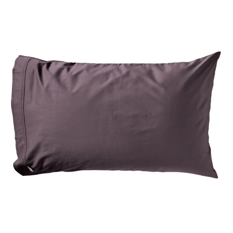 Elysian 500 Thread Count Egyptian Cotton Standard Pillowcase Pair Charcoal Standard 2 Elysian 500 Thread Count Egyptian Cotton Standard Pillowcase Pair Charcoal Standard - Image 2