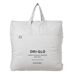 Dri Glo 500 GSM Australian Wash Wool Quilt White