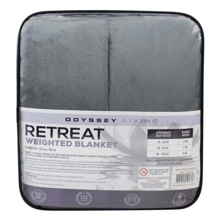 Odyssey Living Weighted Blanket 9kg Charcoal 5 Odyssey Living Weighted Blanket 9kg Charcoal - Image 5