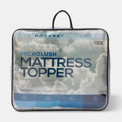 Odyssey Living 800 GSM Microlush Mattress Topper White