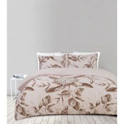 Shaynna Blaze Rambling 300 Thread Count Cotton Sateen Quilt Cover Set Dust Pink