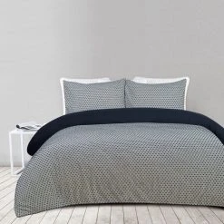 Shaynna Blaze Elwood Jacquard Quilt Cover Set Blue