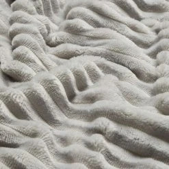Bas Phillips New York Ribbed Blanket Queen/King Bed Silver