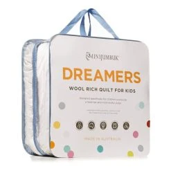 Mini Jumbuk MiniJumbuk Dreamers Kids Wool Rich Quilt White -Dri-Glo Shop 633960 C 0100 00 2