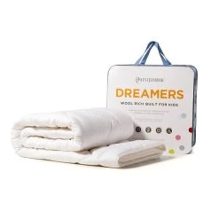 Mini Jumbuk MiniJumbuk Dreamers Kids Wool Rich Quilt White -Dri-Glo Shop 633960 C 0100 00