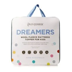 Mini Jumbuk MiniJumbuk Dreamers Kids Wool Fleece Mattress Topper White