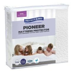Protect A Bed Protect-A-Bed Pioneer Terry Fitted Mattress Protector White