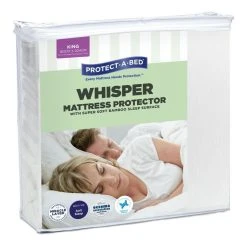 Protect A Bed Protect-A-Bed Whisper Bamboo Jersey Fitted Mattress Protector White