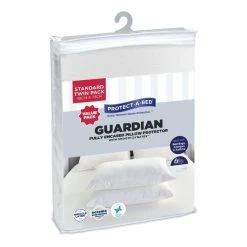 Protect A Bed Protect-A-Bed Guardian Dynatex Pillow Protector 2 Pack White Standard
