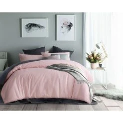 Accessorize Cotton Waffle Quilt Cover Set Blush