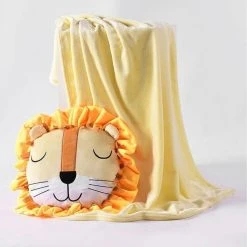 Happy Kids Lion Novelty Throw With Cushion 48x46cm Multicoloured -Dri-Glo Shop BP626525001 multi msc
