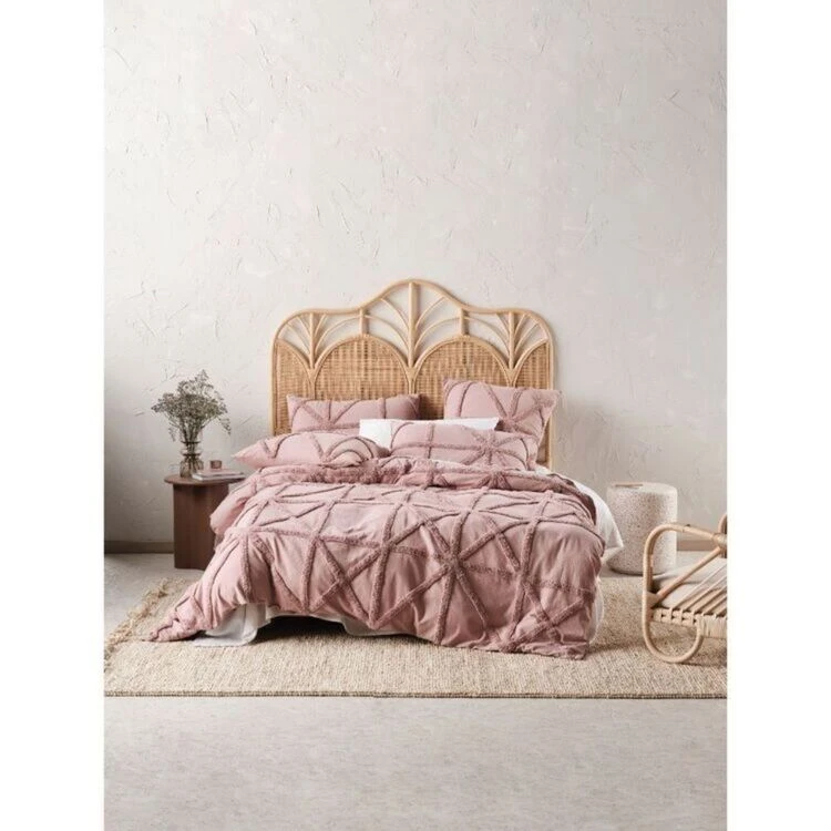 Linen House Clyde Cotton Quilt Cover Set Dusk 1 Linen House Clyde Cotton Quilt Cover Set Dusk