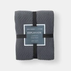 Odyssey Living Esplanade Cotton Blanket Charcoal 5 Odyssey Living Esplanade Cotton Blanket Charcoal -Dri-Glo Shop BP639496001 charcoal