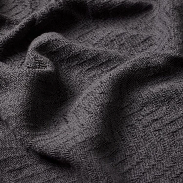 Odyssey Living Esplanade Cotton Blanket Charcoal 1 Odyssey Living Esplanade Cotton Blanket Charcoal