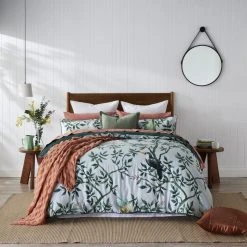 Shaynna Blaze Avery Cotton Sateen Quilt Cover Set Green