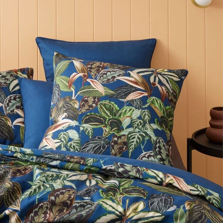Warwick Home Zanzibar European Pillowcase Navy European 1 Warwick Home Zanzibar European Pillowcase Navy European