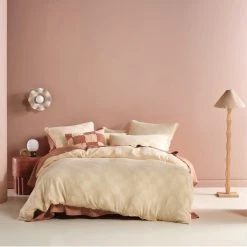 Linen House Capri Cotton Quilt Cover Set Peach