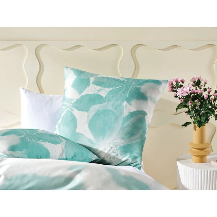 Linen House Patrizia Cotton European Pillowcase Turquoise European 1 Linen House Patrizia Cotton European Pillowcase Turquoise European