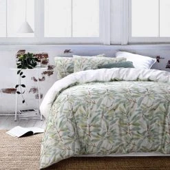 Gainsborough Leafy Shadow Quilt Cover Set Cucumber
