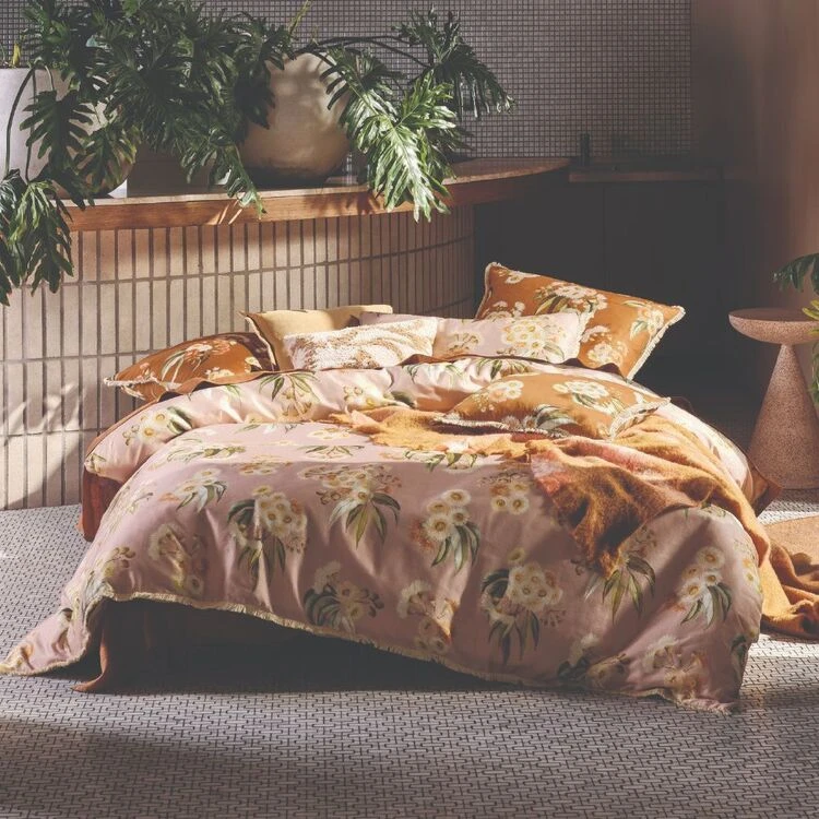 Linen House Olli Cotton Quilt Cover Set Pink 2 Linen House Olli Cotton Quilt Cover Set Pink - Image 2