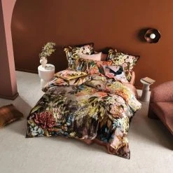 Linen House Sydney Cotton Quilt Cover Set Walnut