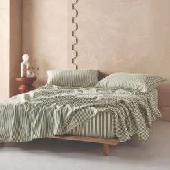 Linen House Holborn Printed Flannelette Sheet Set Multicoloured Queen